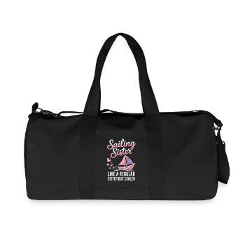 Voile Dire Sœur Marin Voile Cadeau - Sac de sport en toile recyclée Stanley/Stella - noir - Devant