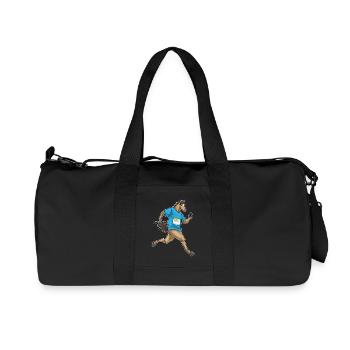 Pferd Jogger Joggen Sport - Recycelte Canvas-Sporttasche von Stanley/Stella - Schwarz - Vorne