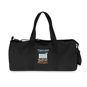 Heizungsbauer Heizungsbau Klempner Installateur - Recycelte Canvas-Sporttasche von Stanley/Stella - Schwarz - Vorne