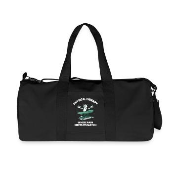 La physiothérapie drôle là où se trouve la douleur - Sac de sport en toile recyclée Stanley/Stella - noir - Devant