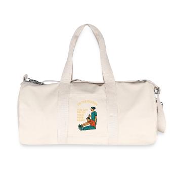 Physiotherapeut Der Grund für Bewegung Spruch - Recycelte Canvas-Sporttasche von Stanley/Stella - Naturweiß - Vorne