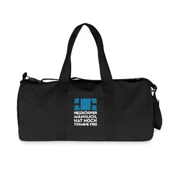 Heizungsbauer Heizungsbau Klempner Installateur - Recycelte Canvas-Sporttasche von Stanley/Stella - Schwarz - Vorne