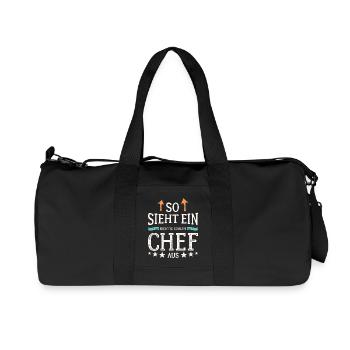So sieht ein richtig cooler Chef aus - Recycelte Canvas-Sporttasche von Stanley/Stella - Schwarz - Vorne
