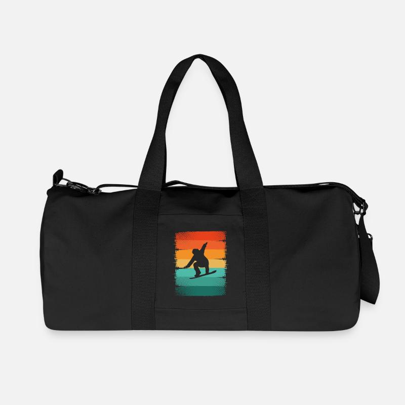 Snowboard - Recycelte Canvas-Sporttasche von Stanley/Stella - Schwarz