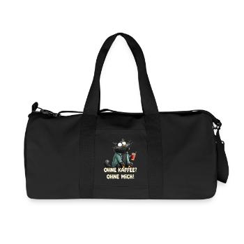 Ohne Kaffee ohne Mich - Recycelte Canvas-Sporttasche von Stanley/Stella - Schwarz - Vorne