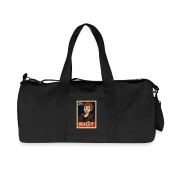 Punk Frau mit roter Frisur - Recycelte Canvas-Sporttasche von Stanley/Stella - Schwarz - Vorne