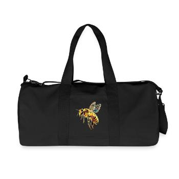 abeilles apiculteur miel apiculteur abeilles abeille mignonne - Sac de sport en toile recyclée Stanley/Stella - noir - Devant