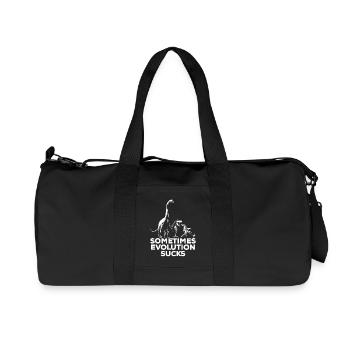 Sometimes Evolution sucks - Dinosaur - Chicken - Recycled Canvas Sports Bag by Stanley/Stella - black - Front