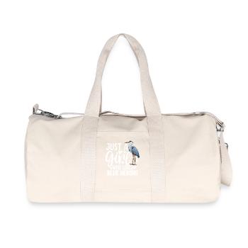 Juste une fille qui aime les hérons bleus - Sac de sport en toile recyclée Stanley/Stella - blanc naturel - Devant