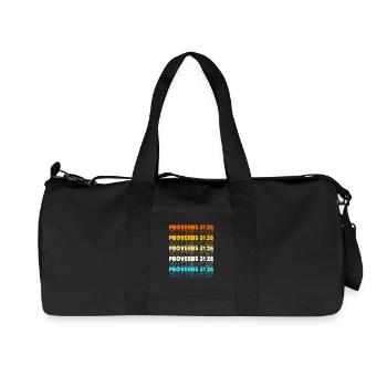 Bible Proverb Jesus Christ Bible Verse Chapter 32 - Recycled Canvas Sports Bag by Stanley/Stella - black - Front