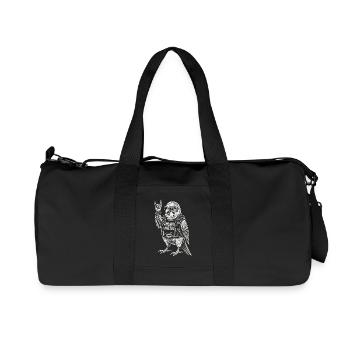 Heavy Metal Rock Music Budgie Funny - Recycled Canvas Sports Bag by Stanley/Stella - black - Front