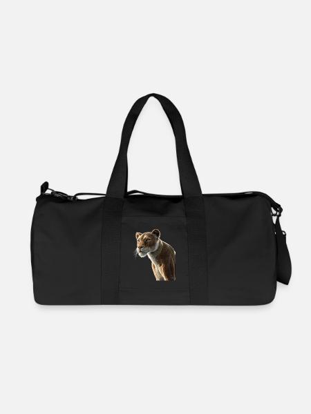 Löwin Lioness Mom Löwe Löwinnen Mama Wilde Löwen - Recycelte Canvas-Sporttasche von Stanley/Stella - Schwarz