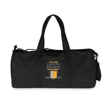 Imker Bienenzüchter Spruch Bienenliebhaber Imkerei - Recycelte Canvas-Sporttasche von Stanley/Stella - Schwarz - Vorne