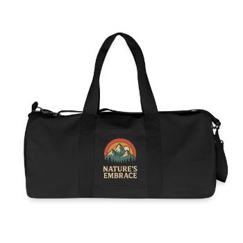 Proximité avec la nature Montagnes Coucher de soleil - Sac de sport en toile recyclée Stanley/Stella - noir - Devant