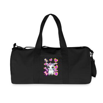 Licorne Enfant Fille Cheval - Sac de sport en toile recyclée Stanley/Stella - noir - Devant