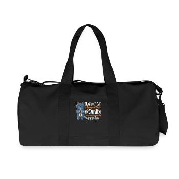 Clarinet Music Orchestra Clarinet Cat - Recycled Canvas Sports Bag by Stanley/Stella - black - Front