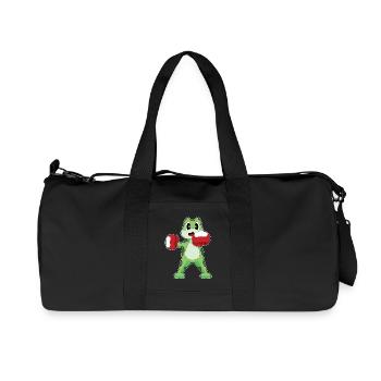 Frosch Boxer Boxhandschuhe Boxen - Recycelte Canvas-Sporttasche von Stanley/Stella - Schwarz - Vorne