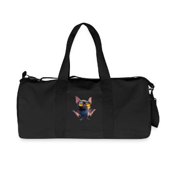 Bat Flying Fox Vampire Bat Cute Fledemice - Recycled Canvas Sports Bag by Stanley/Stella - black - Front