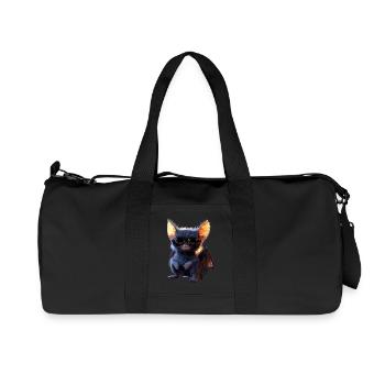 Bat Flying Fox Vampire Bat Cute Fledemice - Recycled Canvas Sports Bag by Stanley/Stella - black - Front