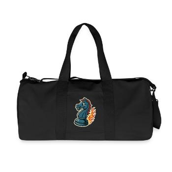 Chess Knight In Flames Funny - Recycled Canvas Sports Bag by Stanley/Stella - black - Front