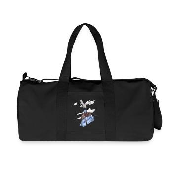 Aerial Skydive Pilot Illustration - Recycled Canvas Sports Bag by Stanley/Stella - black - Front