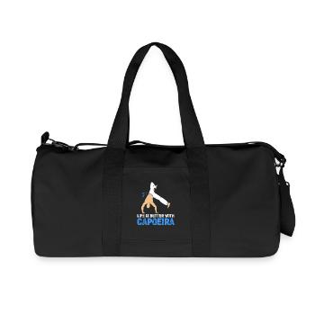 Capoeira - Sac de sport en toile recyclée Stanley/Stella - noir - Devant