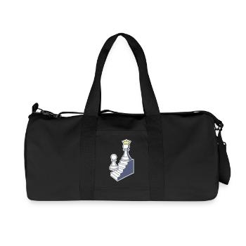 Chess Player Pawn to Checkers Journey - Recycled Canvas Sports Bag by Stanley/Stella - black - Front