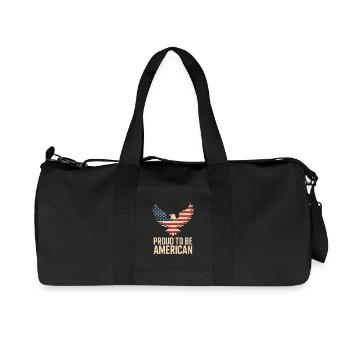 Fier d’être américain - Sac de sport en toile recyclée Stanley/Stella - noir - Devant