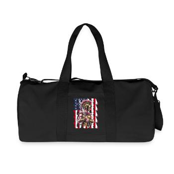 Guerrier spartiate des États-Unis avec épée devant le drapeau - Sac de sport en toile recyclée Stanley/Stella - noir - Devant