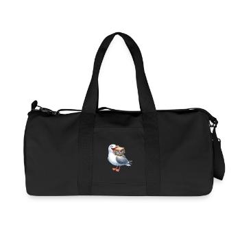Nordsee Ostsee Möwe Möwen maritim Hering - Recycelte Canvas-Sporttasche von Stanley/Stella - Schwarz - Vorne