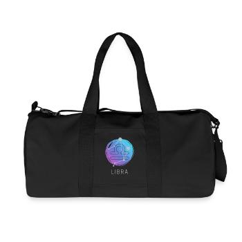 Libra Zodiac Horoscope Zodiac Sign Star - Recycled Canvas Sports Bag by Stanley/Stella - black - Front