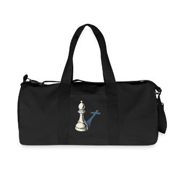 Chess Player Pawn Design Shadow Cross - Recycled Canvas Sports Bag by Stanley/Stella - black - Front