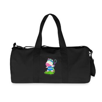 Unicorn Tennis Rackets - Recycled Canvas Sports Bag by Stanley/Stella - black - Front