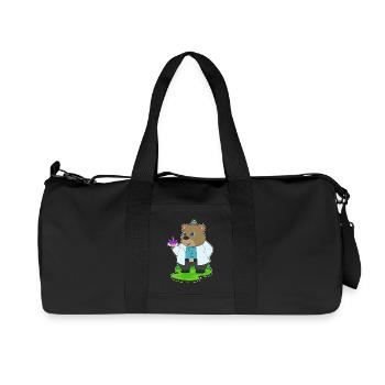 Ours Anniversaire Docteur - Sac de sport en toile recyclée Stanley/Stella - noir - Devant
