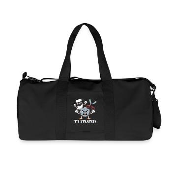 Scissors Stone Paper Kawaii - It's Strategy - Recycled Canvas Sports Bag by Stanley/Stella - black - Front