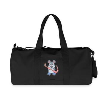 Mouse Bâton de hockey sur glace - Sac de sport en toile recyclée Stanley/Stella - noir - Devant