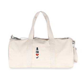 Mémoire Athlète Mnémotechnique Entraînement cérébral Mental - Sac de sport en toile recyclée Stanley/Stella - blanc naturel - Devant
