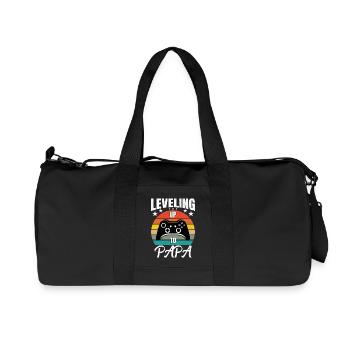 Leveling Up To Papa - Recycled Canvas Sports Bag by Stanley/Stella - black - Front