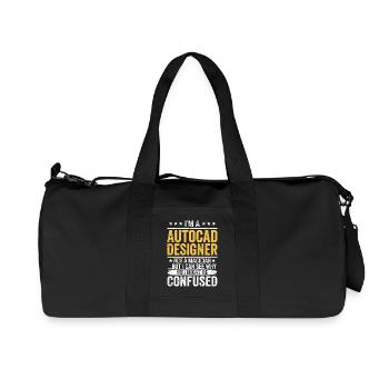 AutoCAD Designer – Funny Not a Magician Quote Gift - Recycled Canvas Sports Bag by Stanley/Stella - black - Front