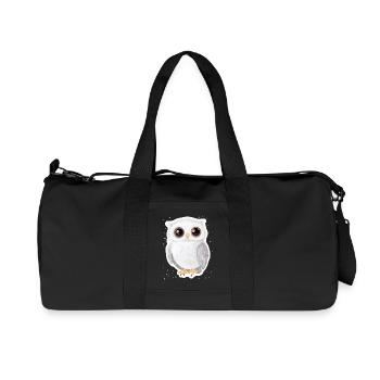 Eule - Recycelte Canvas-Sporttasche von Stanley/Stella - Schwarz - Vorne