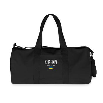 Kharkiv Ukraine - Recycled Canvas Sports Bag by Stanley/Stella - black - Front
