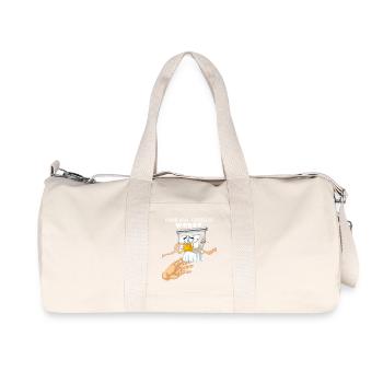 Rouleau de papier toilette d’urgence votre travail pourrait être pire - Sac de sport en toile recyclée Stanley/Stella - blanc naturel - Devant