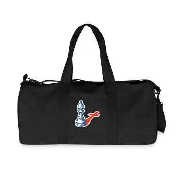 Chess Player Funny Bishop Shadow Design - Recycled Canvas Sports Bag by Stanley/Stella - black - Front