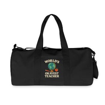 Lehrer, Planet Earth School und Funny - Recycelte Canvas-Sporttasche von Stanley/Stella - Schwarz - Vorne