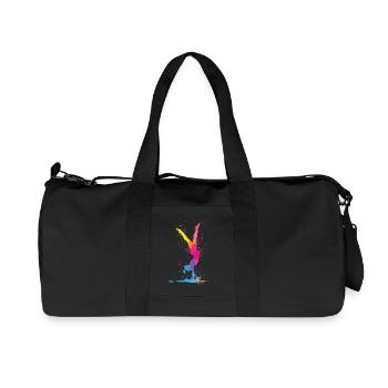 Gymnast Gymnastics Gymnastics Women Girls Children - Recycled Canvas Sports Bag by Stanley/Stella - black - Front