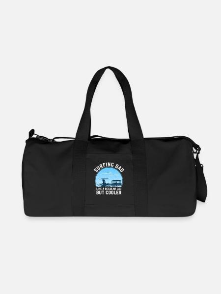 Dad Surfer with Pleasure of Living - Recycled Canvas Sports Bag by Stanley/Stella - black