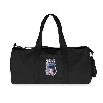 Nilpferd - Recycelte Canvas-Sporttasche von Stanley/Stella - Schwarz - Vorne