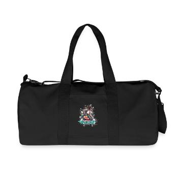Schildkröte Insel Palme - Recycelte Canvas-Sporttasche von Stanley/Stella - Schwarz - Vorne