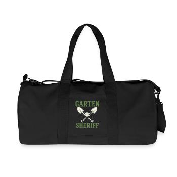 Tenue de jardinier drôle de shérif de jardin - Sac de sport en toile recyclée Stanley/Stella - noir - Devant