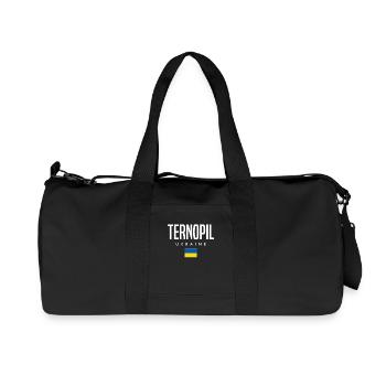 Ternopil Ukraine - Recycelte Canvas-Sporttasche von Stanley/Stella - Schwarz - Vorne